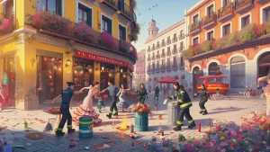 Io ho fatto il fuoco! - foto spagna creata con IA