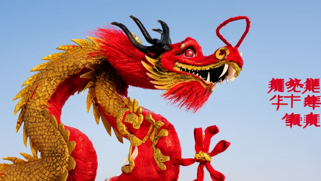 Nuovo anno 2012, l'anno del drago - drago - immagine creata con l'IA