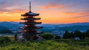 Emozioni transnazionali - tempio shintoista giappone - immagine creata con l'IA