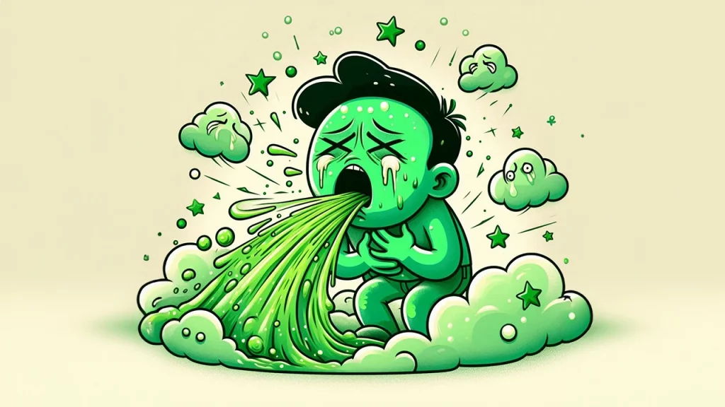 Alice Phoebe Lou Live on IsoladelleroseTV (Music Video) - guy puking made by AI