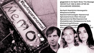 la foto dello spirito memo in the paranormal files e berlinparanormal con Giuseppe Govinda e Colin Browen e la sua ragazza.