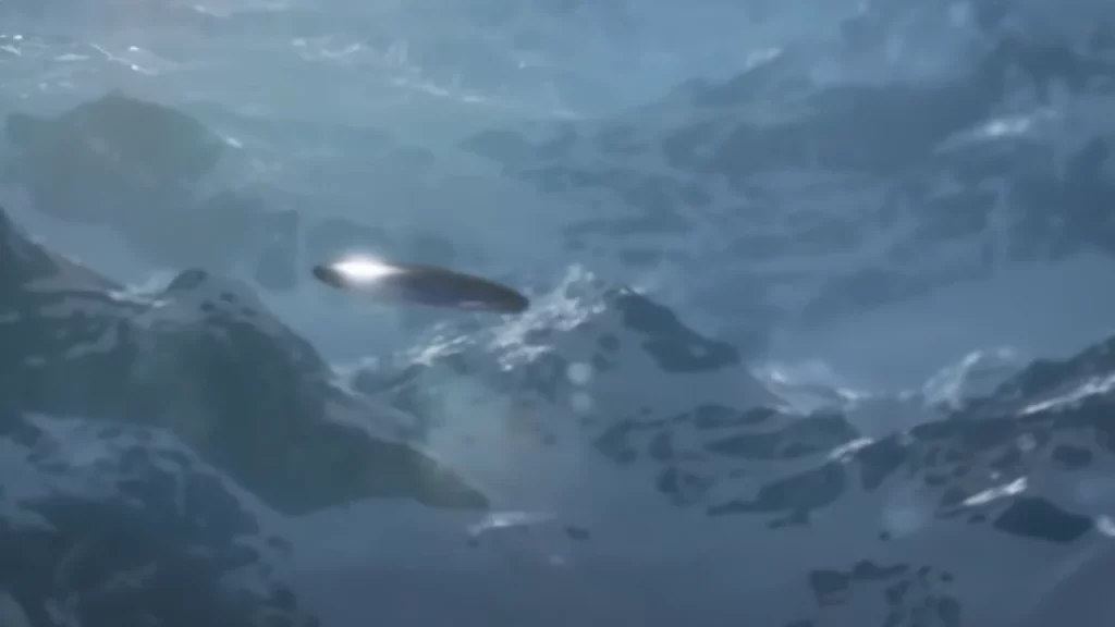 Navicelle spaziali a forma di sigaro - Foto Ufo ampliata con l'IA.