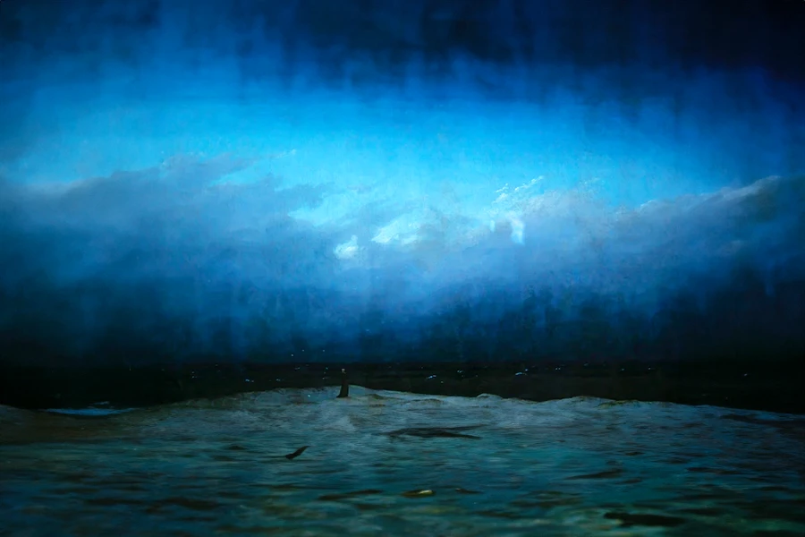 mönch am meer di caspar david friedrich modificato per giuseppegovinda.com con l'intelligenza artificiale