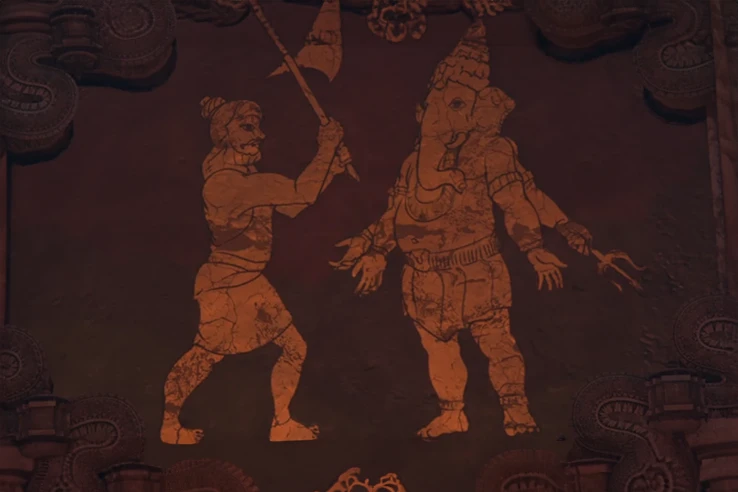 Decorazione con Paraśurāma.
