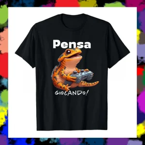 maglietta pensa giocando
