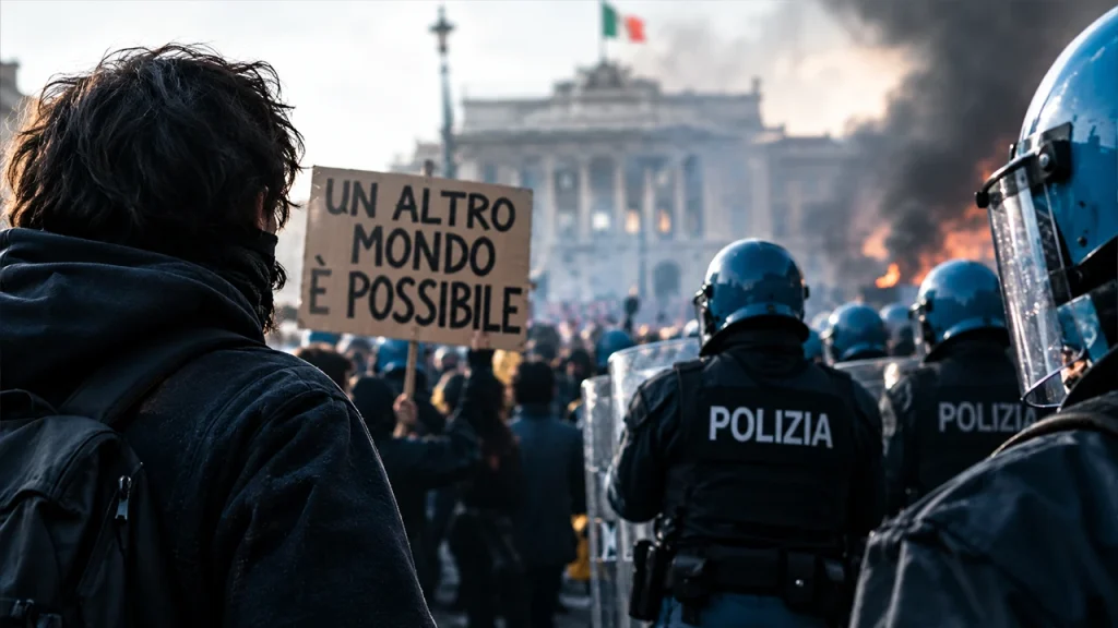 violenza nelle manifestazioni a milano